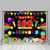 Lofaris 100th Day Apple Pen Black Back To School Backdrop