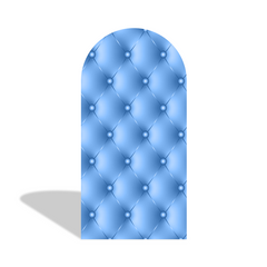 Blue Marble Upholstery Quilted Happy Birthday Party Arch Backdrop Wall Cloth Cover