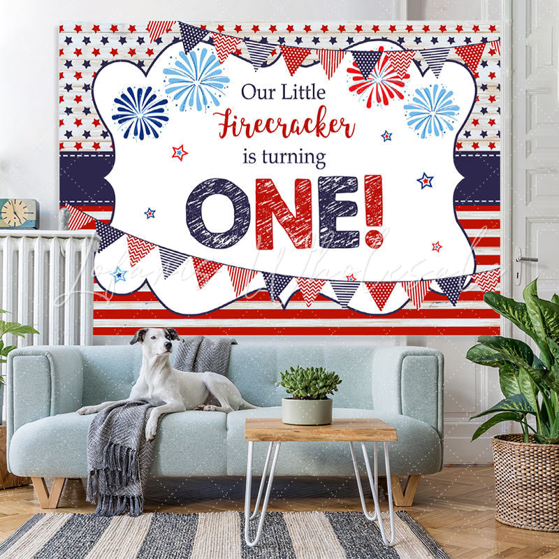 Lofaris 1st Birthday Backdrop Girls Independence Day Background