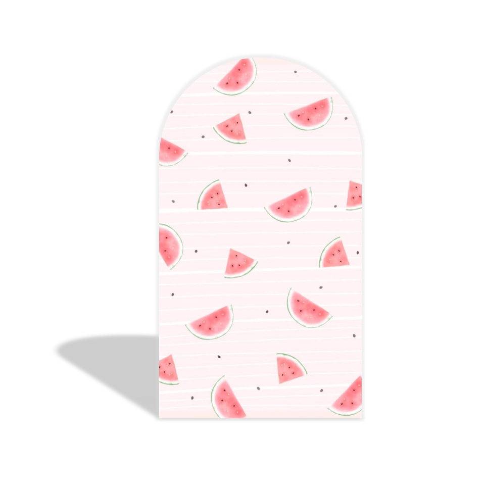 Watermelon Theme Happy Birthday Party Arch Backdrop Wall Cloth Cover