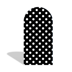 Black White Stripes Point Theme Birthday Party Arch Backdrop Wall Cloth Cover