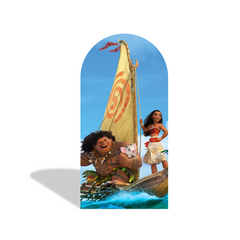 Moana Theme Happy Birthday Party Arch Backdrop Wall Cloth Cover
