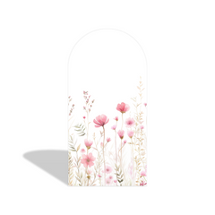 Flower Happy Birthday Party Arch Backdrop Wall Cloth Cover