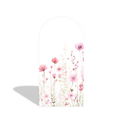 Flower Happy Birthday Party Arch Backdrop Wall Cloth Cover