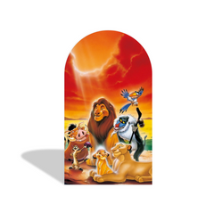 Lion King Birthday Baby Shower Party Arch Backdrop Wall Cloth Cover