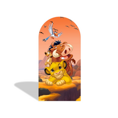 Lion King Birthday Baby Shower Party Arch Backdrop Wall Cloth Cover