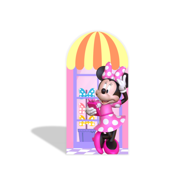 Pink minnie arch Birthday Party Arch Backdrop Wall Cloth Cover