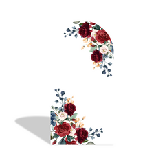 Rose Flora Flower Bridal Shower Party Arch Backdrop Wall Cloth Cover