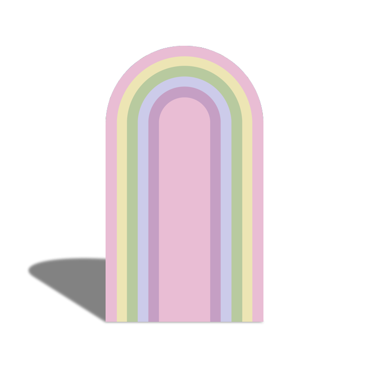 Pink Rainbow Birthday Chiara Arch Backdrop Wall Cloth Cover