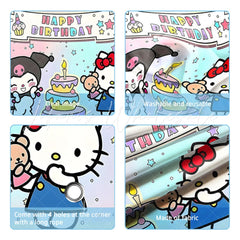 (7 Day Delivery) Cartoon Sanrio Hello Kitty Kuromi Happy Birthday Backdrop