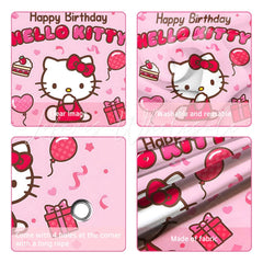 (7 Day Delivery) Pink Cute Cat Hello Kitty Happy Birthday Backdrop For Kids