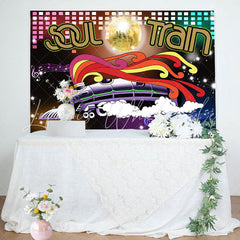Lofaris 70s Soul Train Theme Neon Sign Birthday Party Backdrop