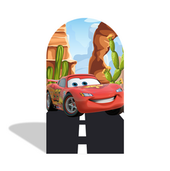 Cars Mcqueen Birthday Baby Shower Party Arch Backdrop Wall Cloth Cover