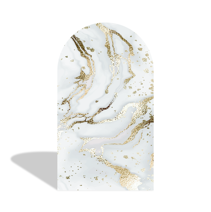 Blue Marble Upholstery Quilted Happy Birthday Party Arch Backdrop Wall Cloth Cover