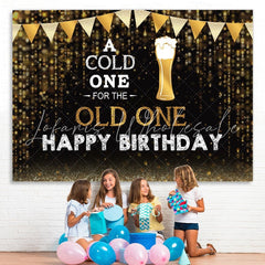 Lofaris A Cold One for The Old Beer Party Backdrop Man