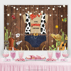 Lofaris A Little Cow Boy Is On The Way Baby Showr Backdrop