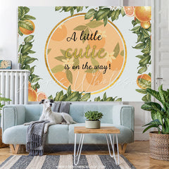 Lofaris A Little Cutie Orange Is On The Way Baby Shower Backdrop