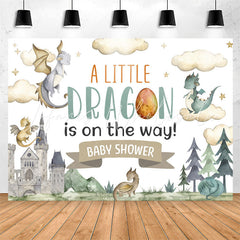 Lofaris A Little Dragon Is On The Way Baby Shower Backdrop