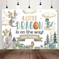 Lofaris A Little Dragon Is On The Way Baby Shower Backdrop