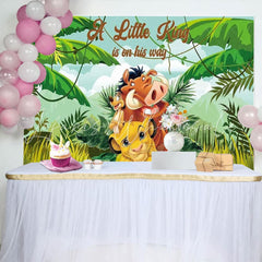 A Little King Is On The Way Safari Backdrop For Baby Shower Party