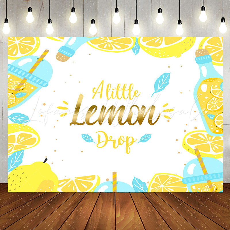 Lofaris A Little Lemon Drop Baby Shower Yellow Background