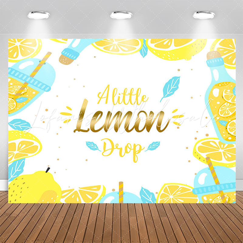 Lofaris A Little Lemon Drop Baby Shower Yellow Background
