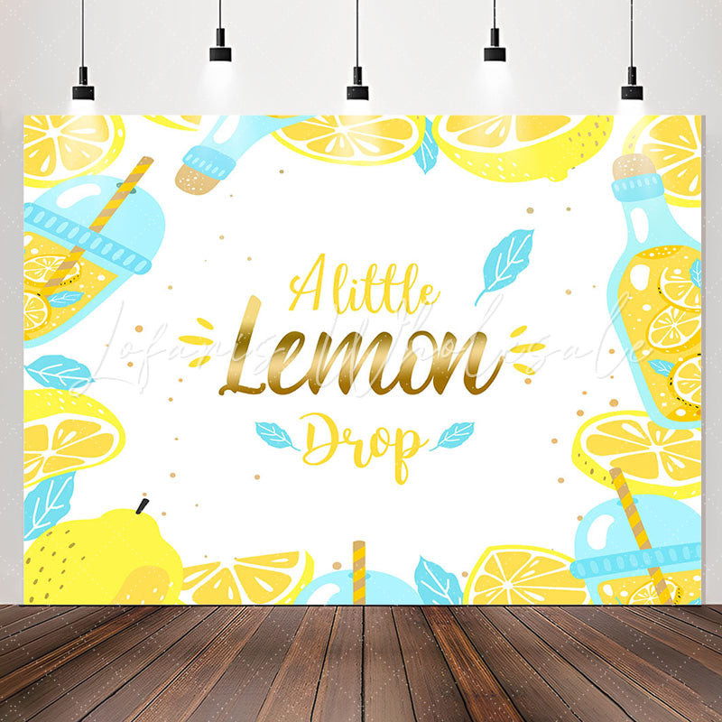 Lofaris A Little Lemon Drop Baby Shower Yellow Background