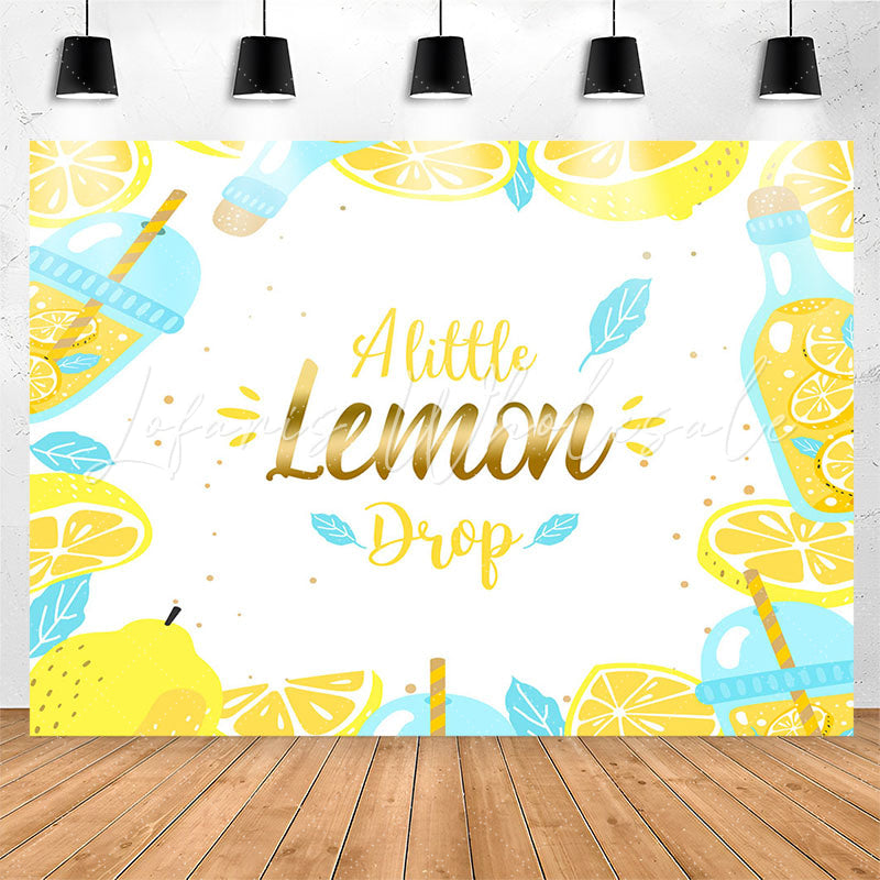 Lofaris A Little Lemon Drop Baby Shower Yellow Background