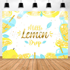 Lofaris A Little Lemon Drop Baby Shower Yellow Background