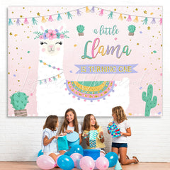 Lofaris A Little Llama Is Turning One Birthday Party Backdrop