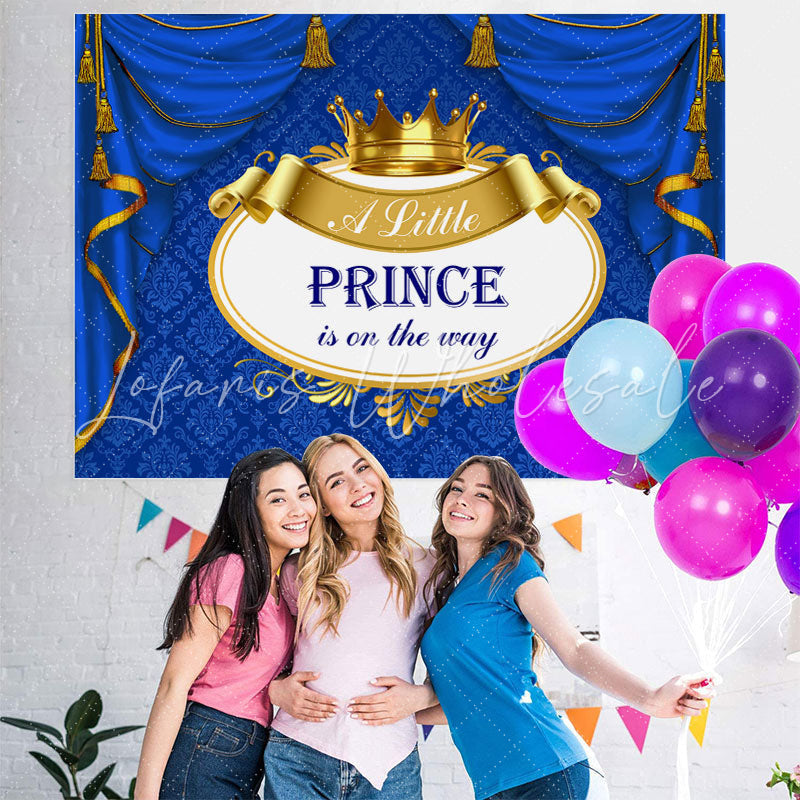 Lofaris A Little Prince Is On The Way Baby Shower Backdrop