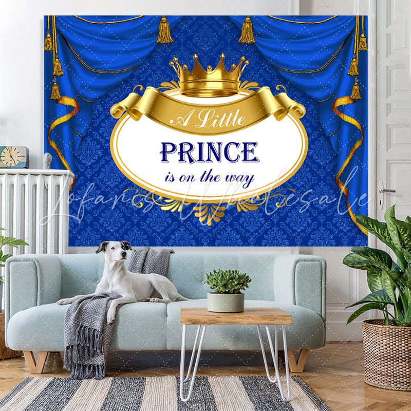 Lofaris A Little Prince Is On The Way Baby Shower Backdrop