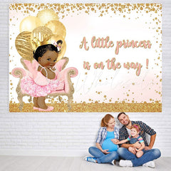 Lofaris A Little Princess Is On the Way Backdrop for Baby Shower