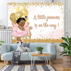 Lofaris A Little Princess Is On the Way Backdrop for Baby Shower