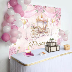 Lofaris A Little Princess Pink Floral Baby Shower Backdrop