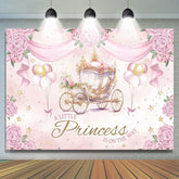 Lofaris A Little Princess Pink Floral Baby Shower Backdrop