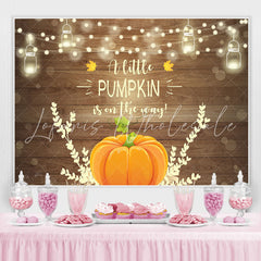 Lofaris A Little Pumpkin Is on The Way Baby Shower Backdrop