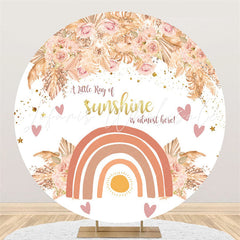 Lofaris A Little Ray Sunshine Is Almost Here Birthday Round Backdrop