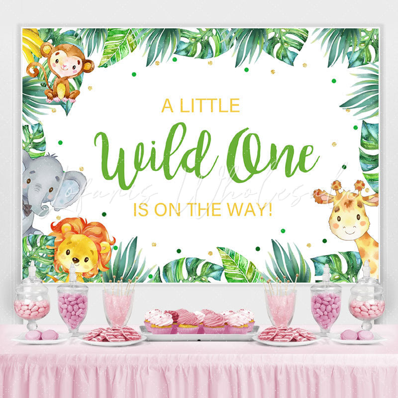 Lofaris A Little Wild one Is on The Way Baby Shower Backdrop