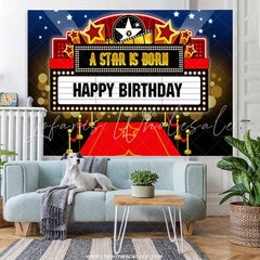 Lofaris A Star Is Born Hallywood Theme Happy Birthday Backdrop