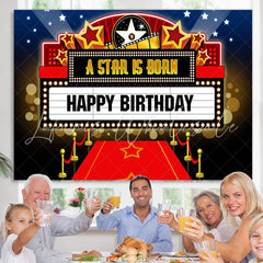 Lofaris A Star Is Born Hallywood Theme Happy Birthday Backdrop