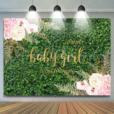 Lofaris A Sweet Girl Is On The Way Floral Baby Shower Backdrop