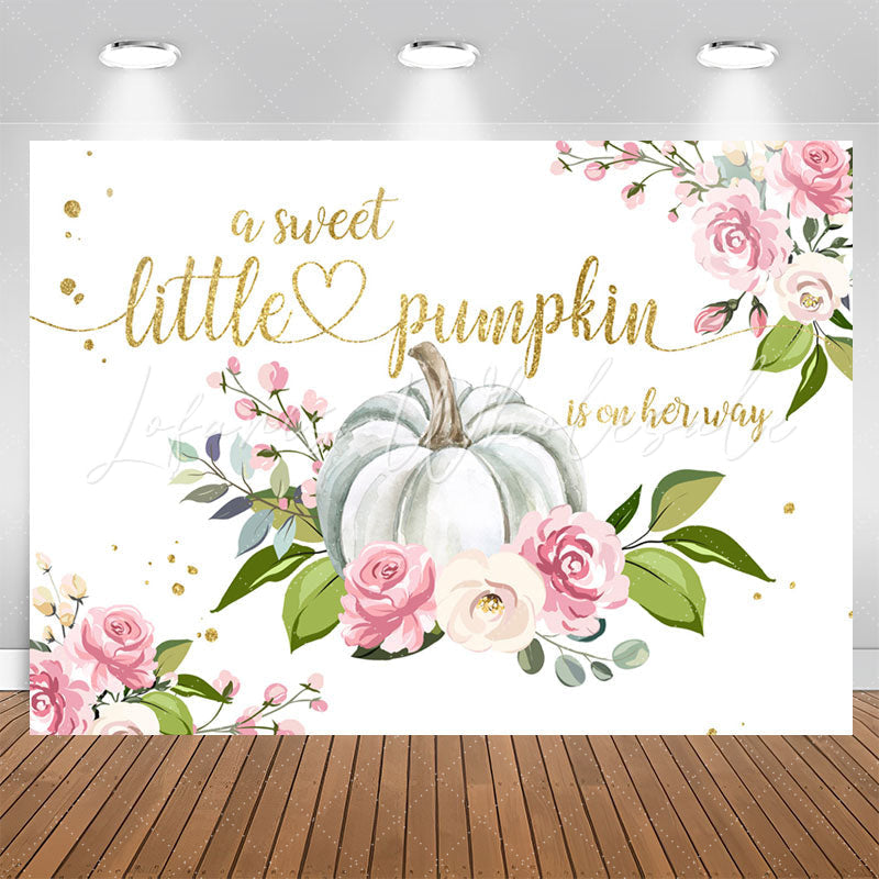 Lofaris A Sweet Pumpkin On Her Way Baby Shower Backdrop