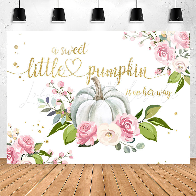 Lofaris A Sweet Pumpkin On Her Way Baby Shower Backdrop