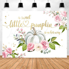 Lofaris A Sweet Pumpkin On Her Way Baby Shower Backdrop