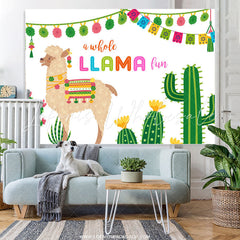 Lofaris A Whole Llama Fun Themed Colorful Birthday Backdrop