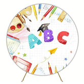 ABC Graduation Colorful Round Backdrop for Graduation
