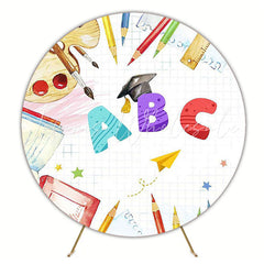 ABC Graduation Colorful Round Backdrop for Graduation