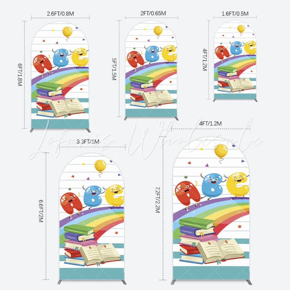 ABC Kids Design Arch Backdrop for School Celebration