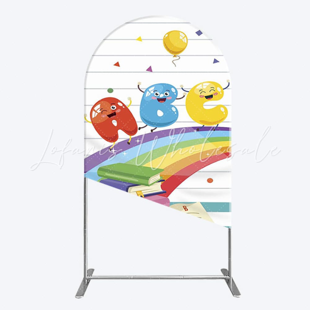 ABC Kids Design Arch Backdrop for School Celebration